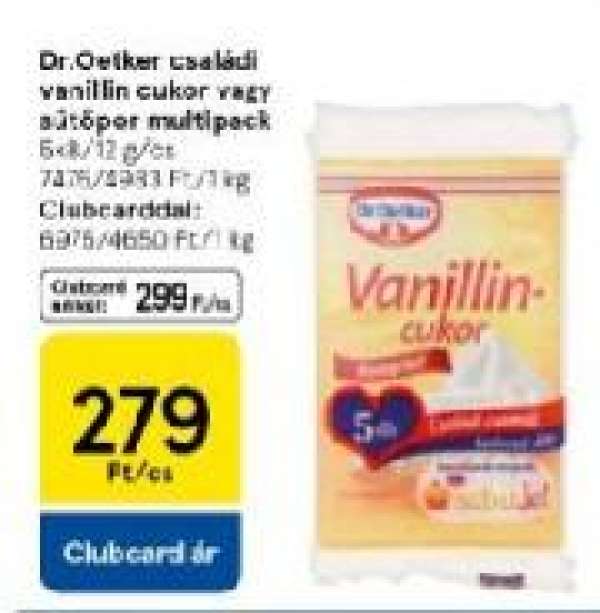 Dr.Oetker családi vanillin cukor vagy sütőpor multipack