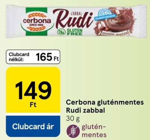 Cerbona gluténmentes Rudi zabbal