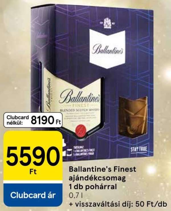 Ballantines Finest ajándékcsomag