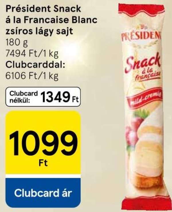 Président Snack á la Francaise Blanc zsíros lágysajt
