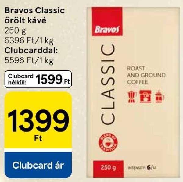 Bravos Classic őrölt kávé