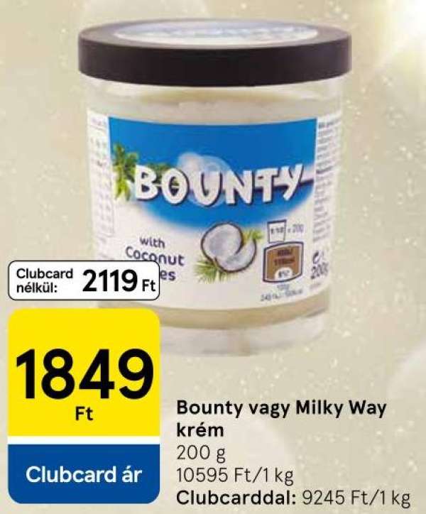 Bounty vagy Milky Way krém