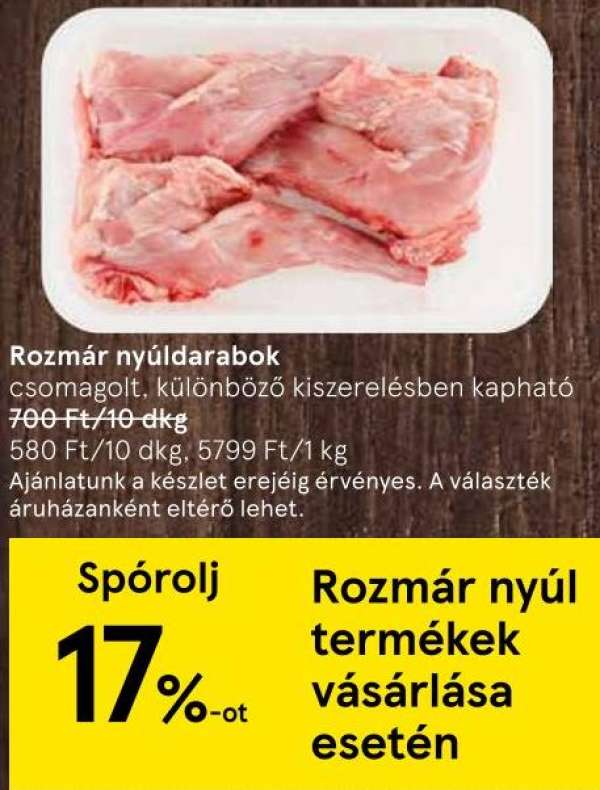 Rozmár nyúldarabok