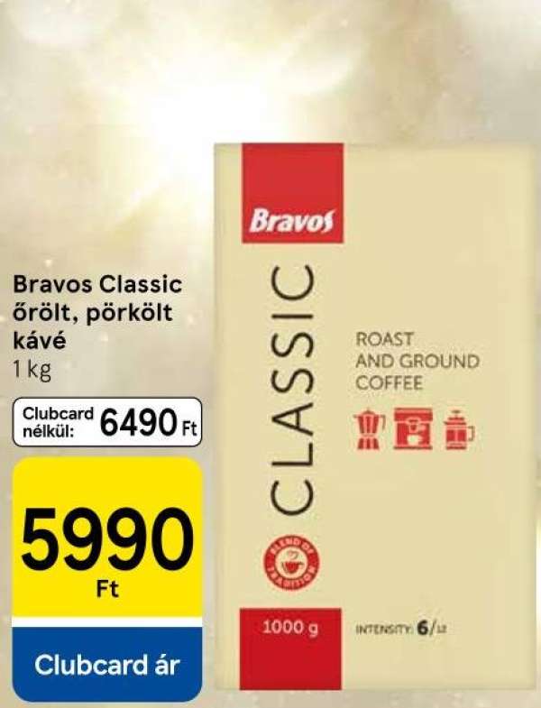 Bravos Classic őrölt, pörkölt kávé