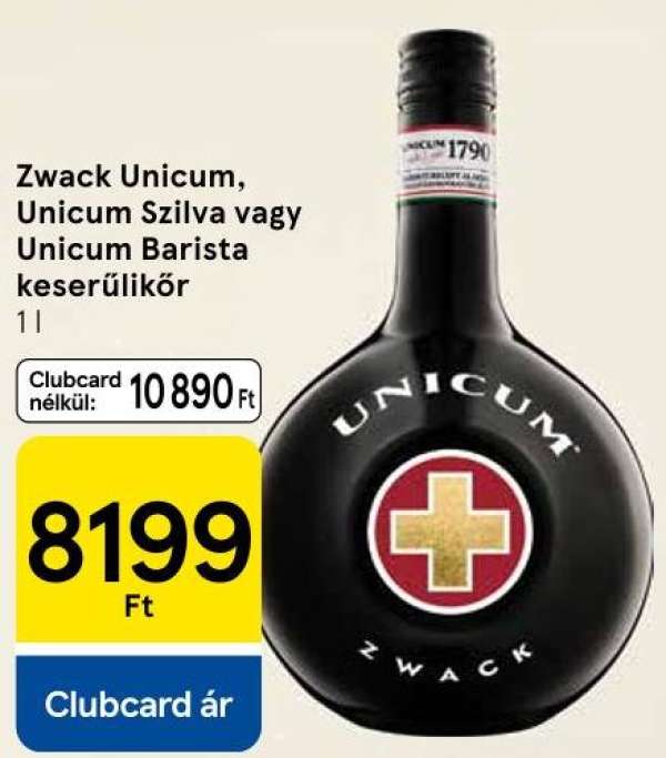Zwack Unicum Szilva vagy Unicum Barista keserűlikőr