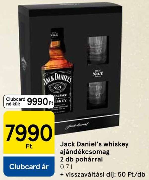 Jack Daniels whiskey ajándékcsomag