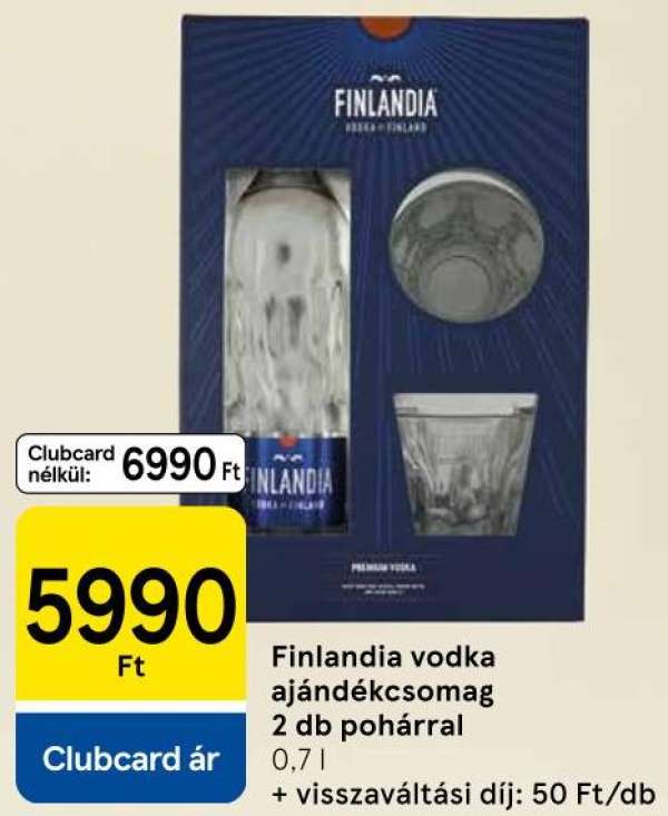 Finlandia vodka ajándékcsomag