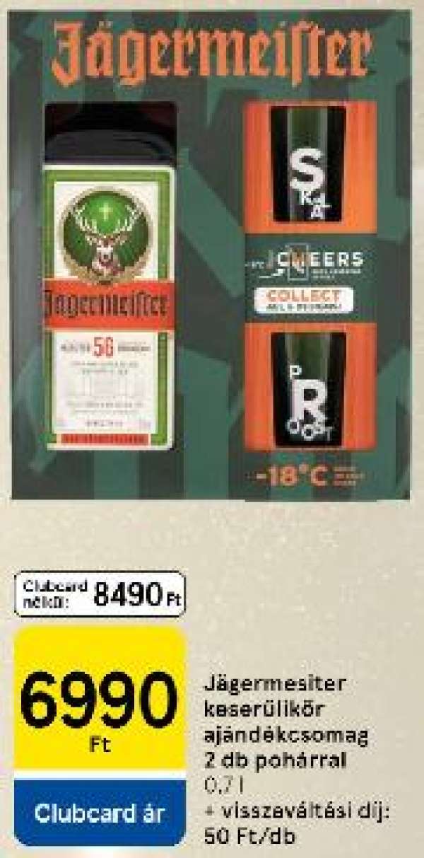 Jägermesiter keserűlikőr ajándékcsomag
