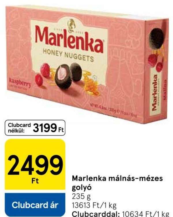 Marlenka málnás-mézes golyó