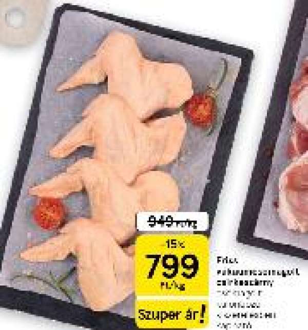 Friss vákuumcsomagolt csirkeszárny