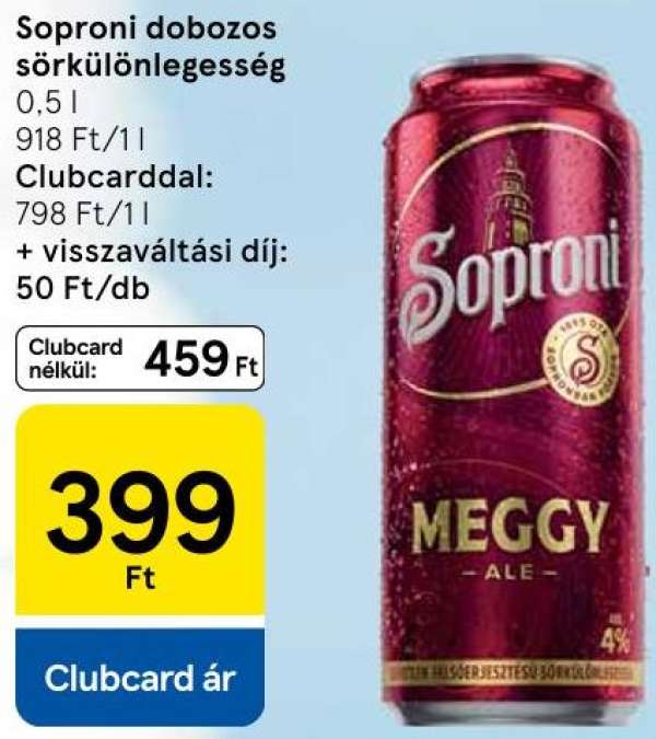 Soproni dobozos sörkülönlegesség