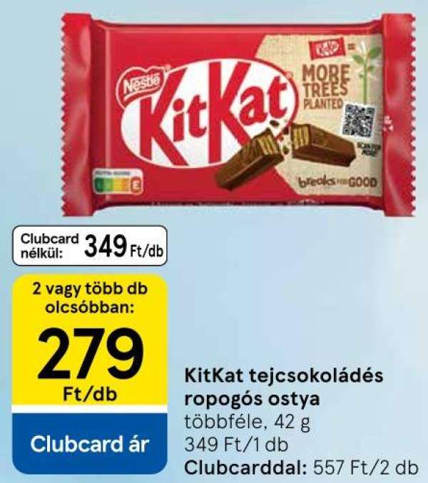 Nestlé KitKat tejcsokoládés ropogós ostya
