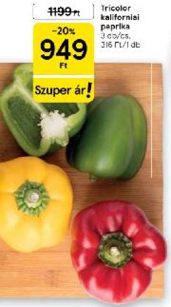 Tricolor kaliforniai paprika