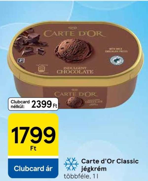 Carte dOr Classic jégkrém