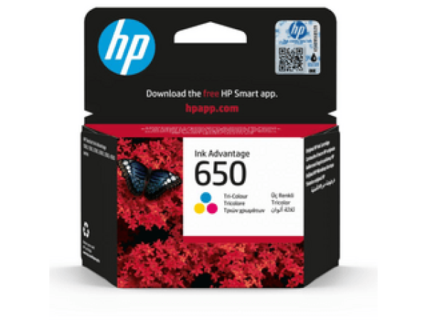HP 650 háromszínű eredeti tintapatron (CZ102AE)