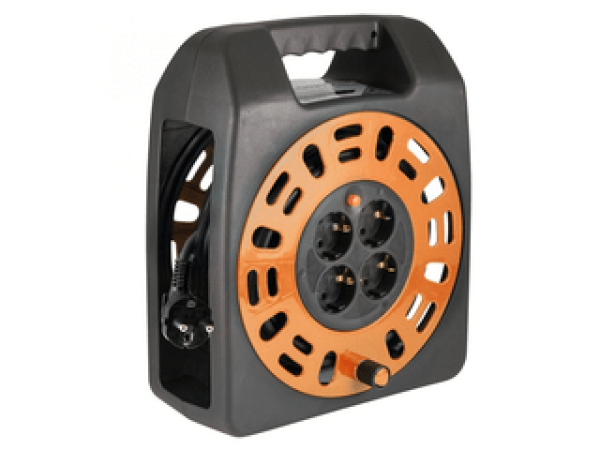 HOME HJR 3-20 Kábeldob, 4 földelt aljzat, 20m