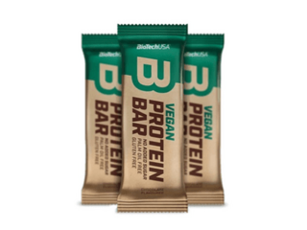 BioTech Vegan Protein Bar Csokoládé fehérjeszelet, 50 g