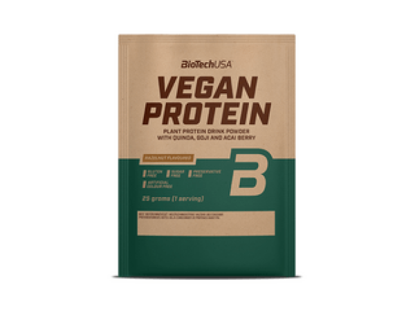 BioTechUSA Vegan Protein fehérje, 25 g, mogyoró