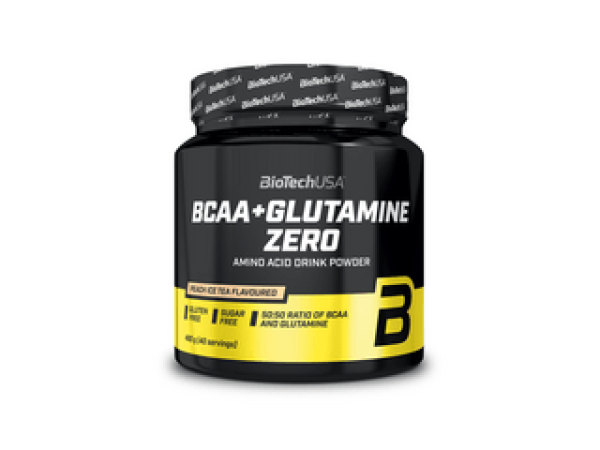 BiotechUSA BCAA + Glutamine Zero italpor, 480 g, barackos Ice Tea