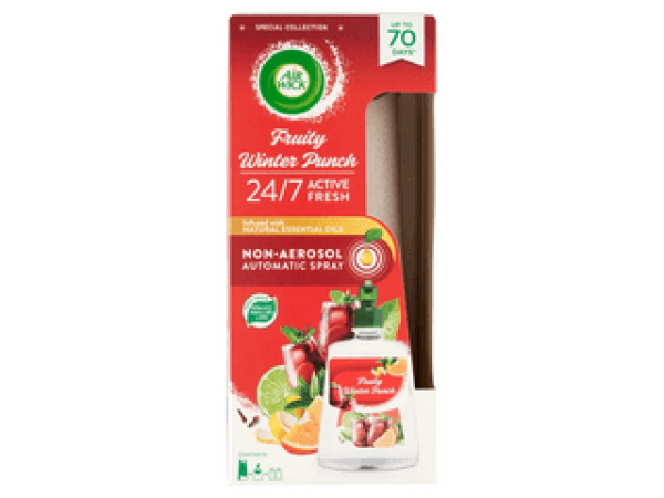 Air Wick Active Fresh készülék és utántöltő – Gyümölcsös Téli Puncs