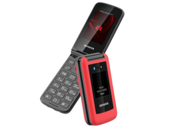 Aiwa FP-30/RD DualSIM Flip mobiltelefon, piros