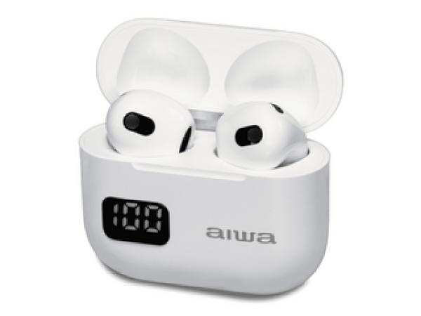 Aiwa ETWS-150WH Bluetooth fülhallgató, fehér