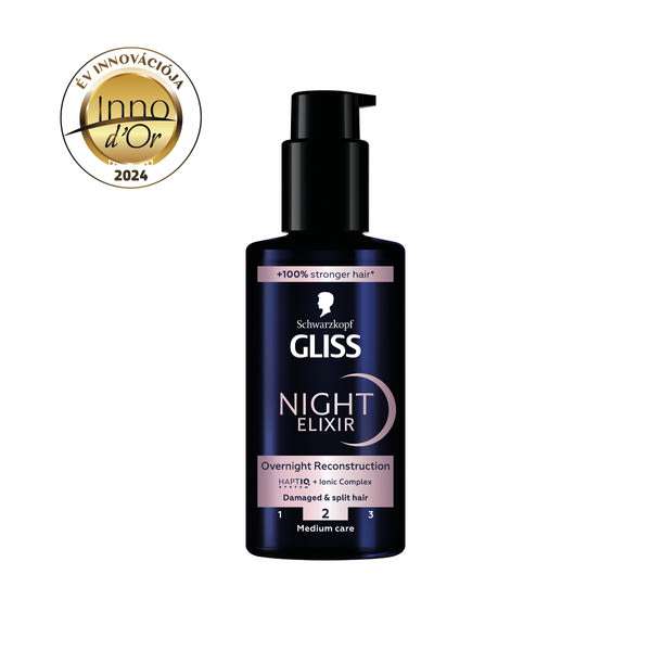 Gliss éjszakai hajpakolás sérült és töredezett hajra - 100 ml