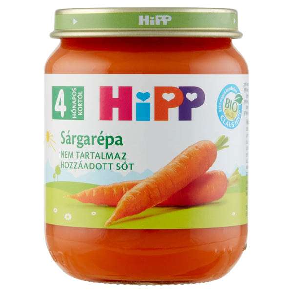 Hipp Bio bébiétel sárgarépával 4 hónapos kortól - 125 g