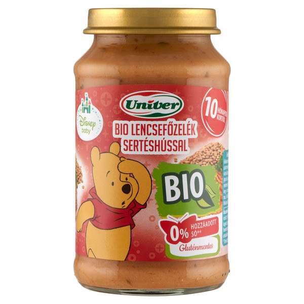 Univer Bébiétel Lencsefőzelék Sertéshús Ízesítéssel 10 Hónapos Kortól - 220 g