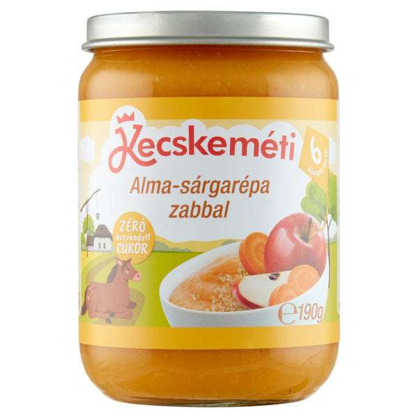 Kecskeméti bébidesszert alma - sárgarépa zabbal 6 hónapos kortól - 190 g