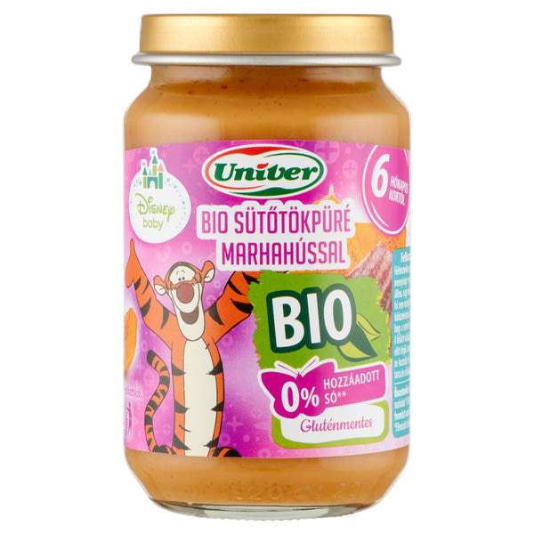 Univer Bébiétel Sütőtökpüré Marhahús Ízesítéssel 6 Hónapos Kortól - 163 g