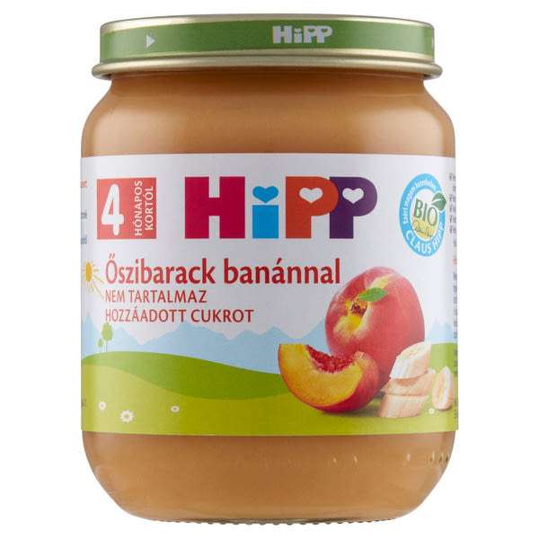 Hipp bébiétel banánnaé és őszibarackkal 4 hónapos kortól - 125 g