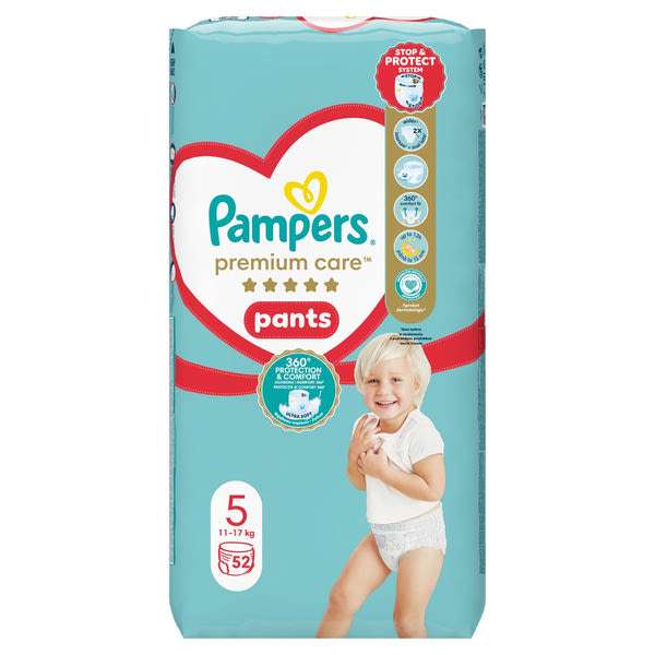 Pampers Premium Care bugyipelenka 11-17 kg, méret: 5 - 52 db