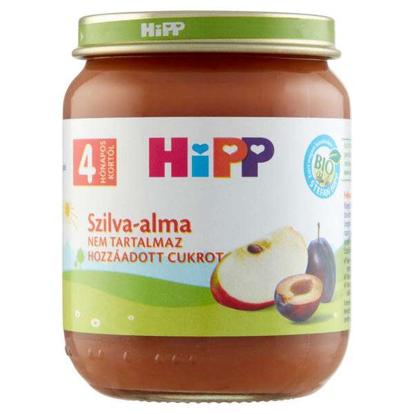 Hipp bio bébiétel almával és szilvával 4 hónapos kortól - 125 g