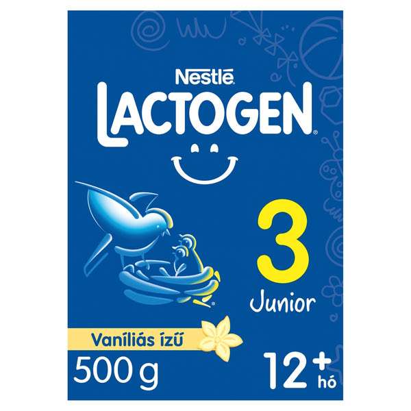 Lactogen 3 Junior tejalapú italpor vitaminokkal és ásványi anyagokkal vaníliás ízű 12 hónapos kortól - 500 g