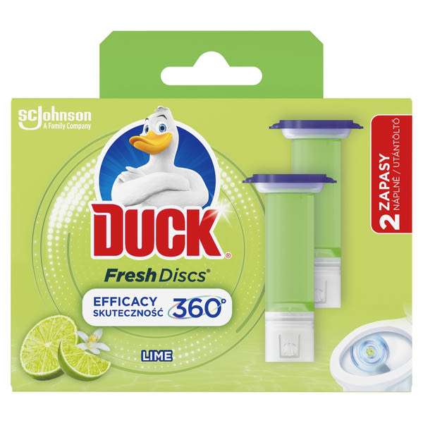Duck Fresh Discs Duo Lime Illattal WC-Öblítő Korong Utántöltő (2x36 ml) - 72 ml