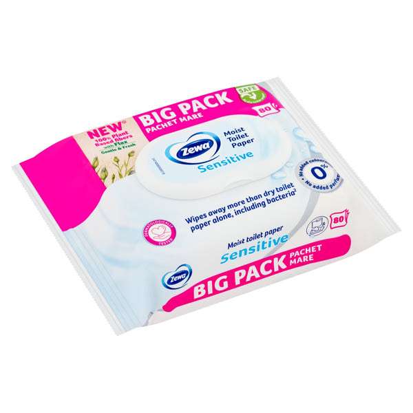 Zewa Sensitive BigPack nedves toelettpapír - 80 db