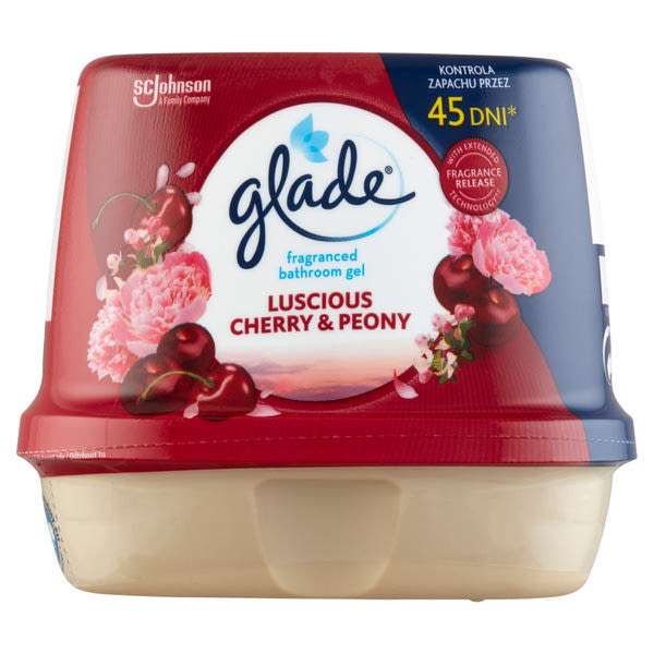 Glade Luscious Cherry & Peony fürdőszobai légfrissítő zselé - 1 db