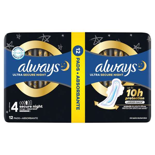 Always Ultra Secure Night egészségügyi betét  - 12 db