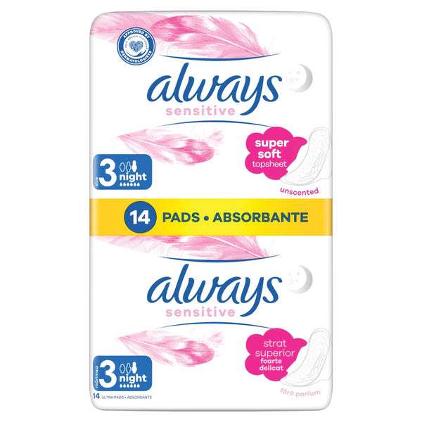 Always Sensitive Ultra Night Duo Pack egészségügyi betét - 14 db