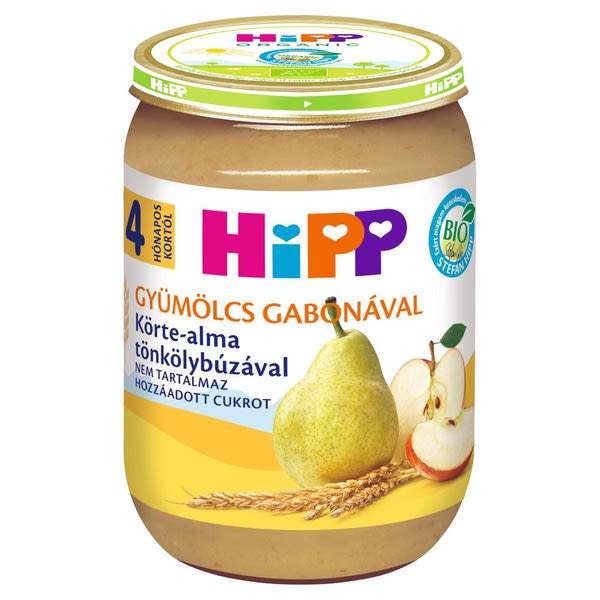 Hipp alma-körte-tönkölybúzával 4 hónapos kortól - 190 g