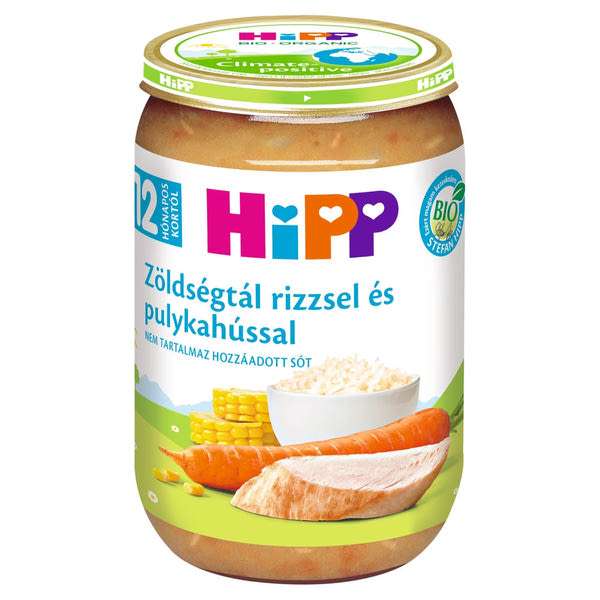 Hipp bébiétel zöldségtál pulykahússal 12 hónapos kortól - 220 g