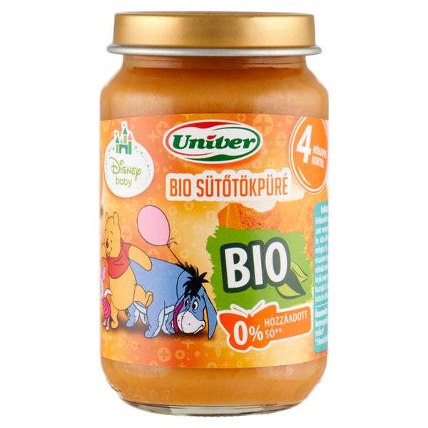 Univer Bébiétel Natur Sütőtök Ízesítéssel 4 Hónapos Kortól - 163 g