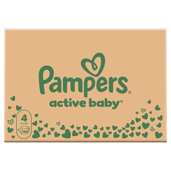 Pampers Active Baby pelenka 9-14 kg, méret: 4 - 180 db