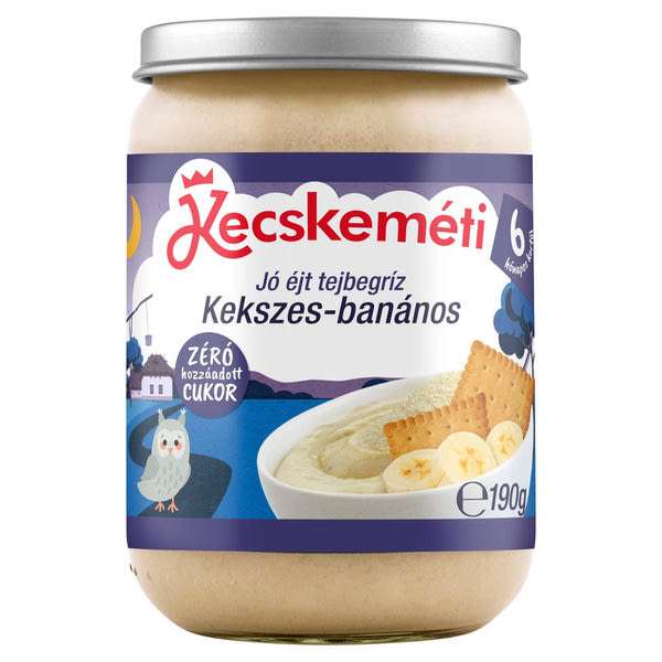 Kecskeméti kekszes-banános tejbegríz 6 hónapos kortól - 190 g