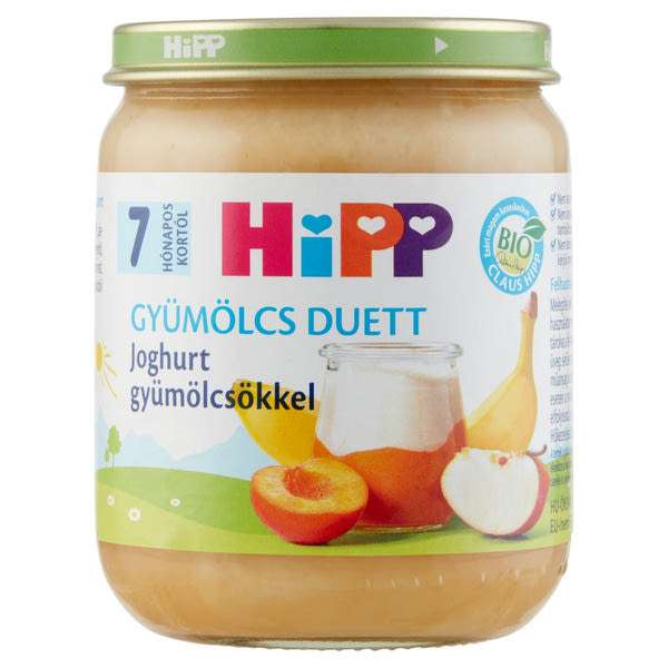Hipp joghurt gyümölcsökkel 7 hónapos kortól - 160 g