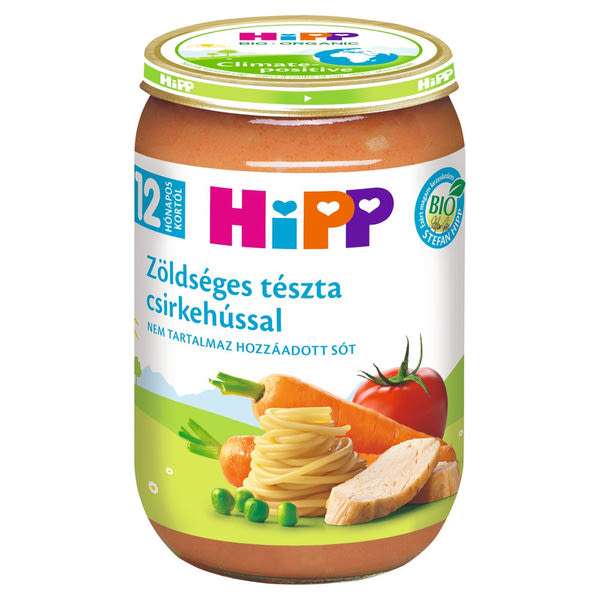Hipp bébiétel zöldséges tészta csirkehússal 12 hónapos kortól - 220 g