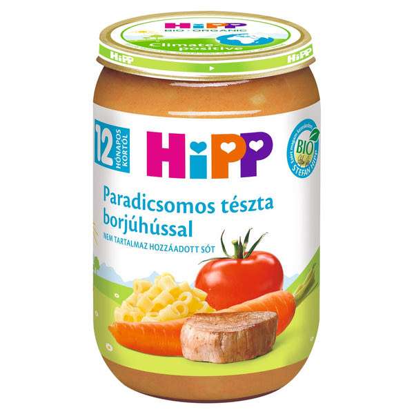 Hipp bébiétel paradicsomos tészta borjúhússal 12 hónapos kortól - 220 g