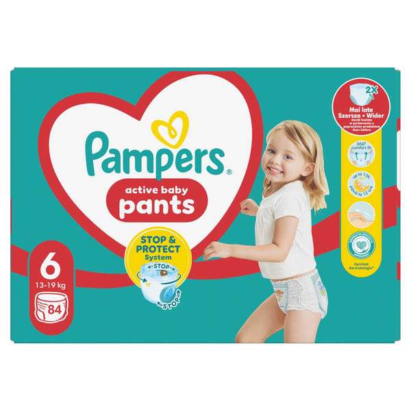Pampers Active Baby Mega Pack bugyipelenka 13-19 kg, méret: 6 - 84 db