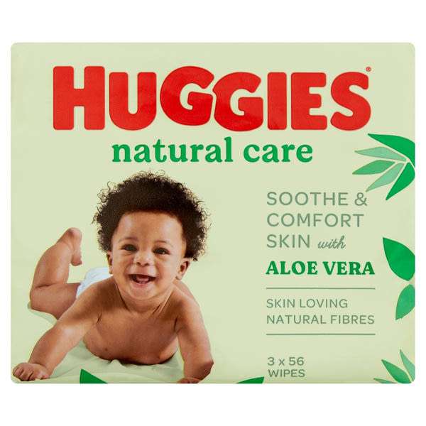 Huggies Natural Care Triplo nedves törlőkendő - 168 db